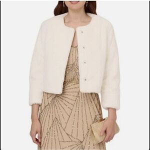 Adrianna Papell Women's Faux-Fur Bolero Jacket